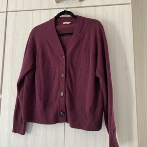 NWOT Faherty Jackson Cardigan Sweater in Claret